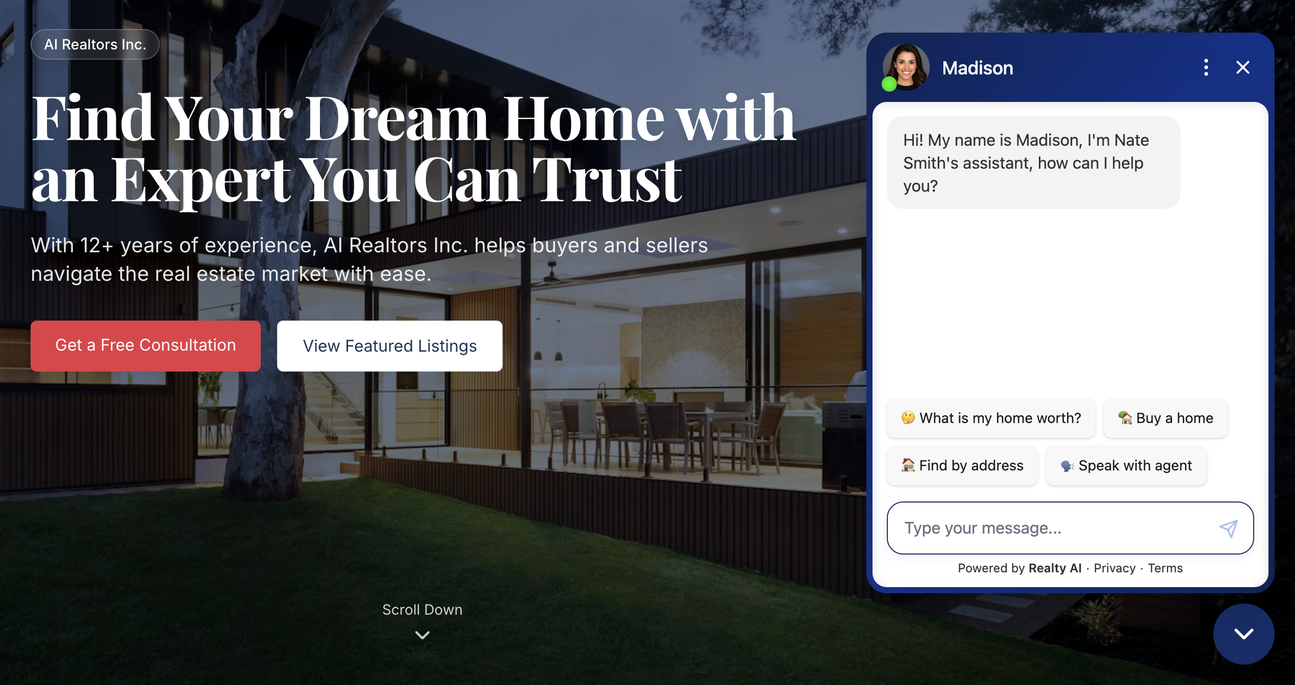 Madison, Realty AI lead qualification assistant